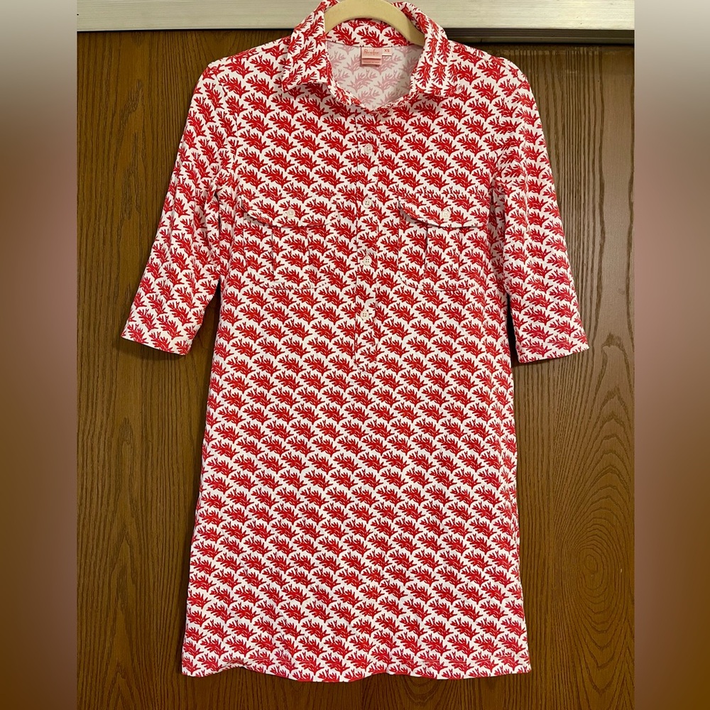 Persifor XS Winpenny Dress in red and white reef print